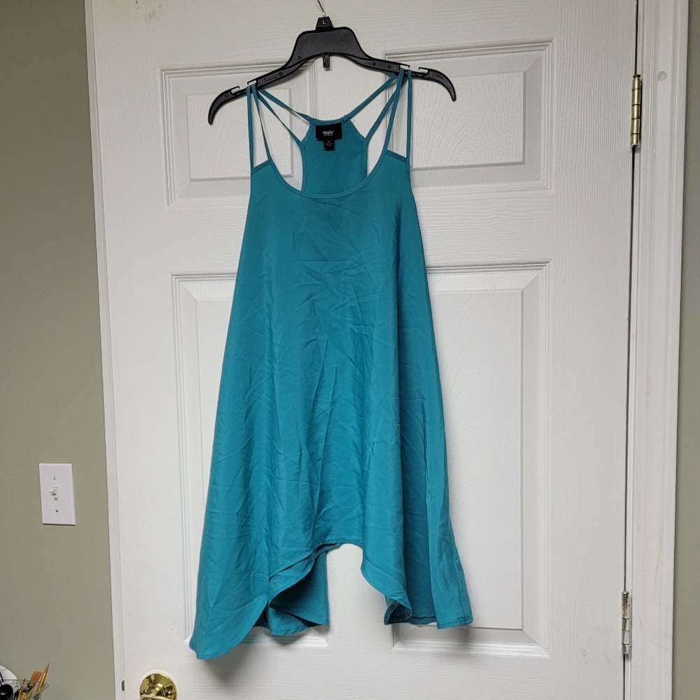 Mossimo Teal Flowy Tank Top